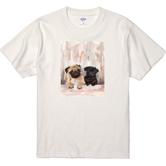 PATTA DOMINO Tシャツ #パグ01