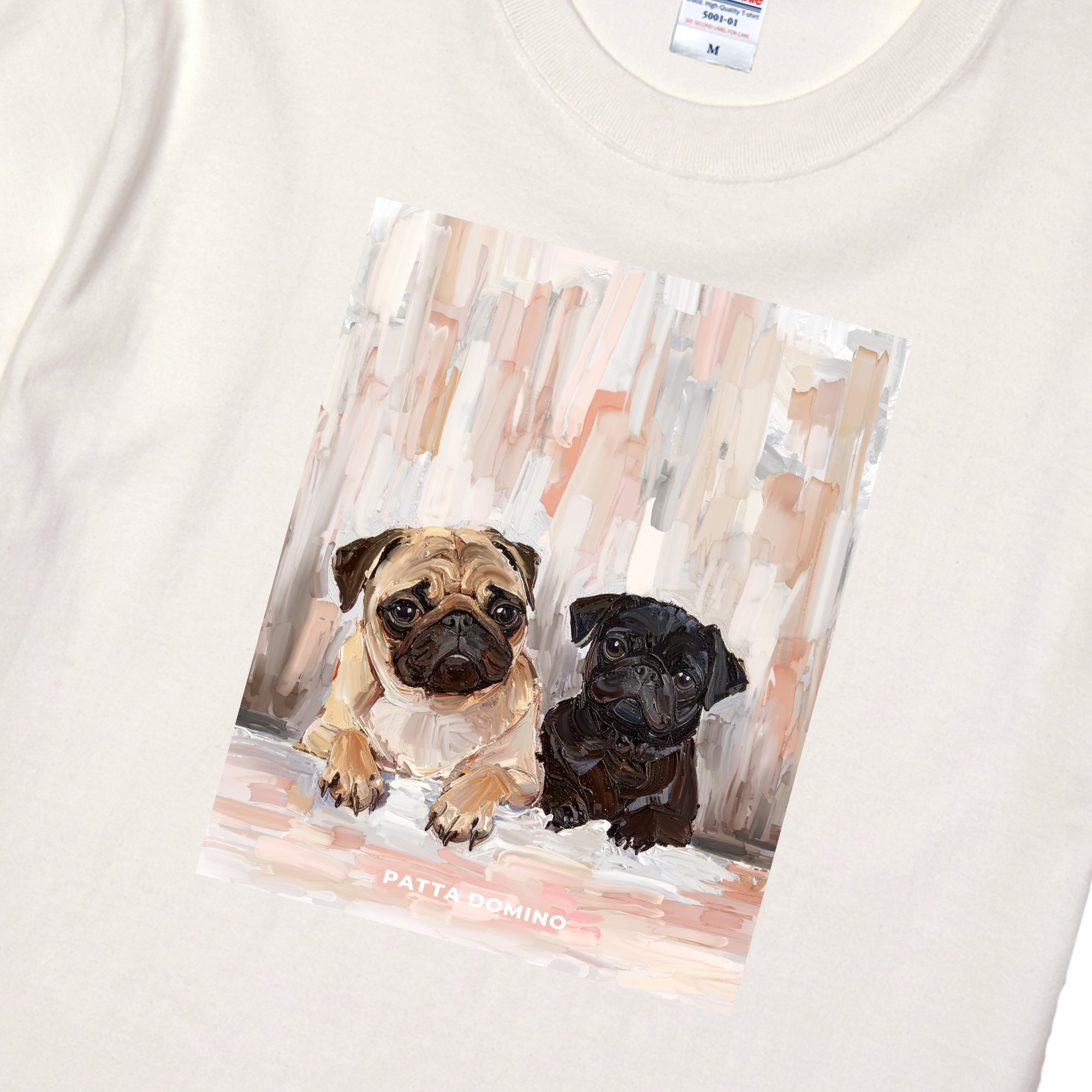 PATTA DOMINO Tシャツ #パグ01